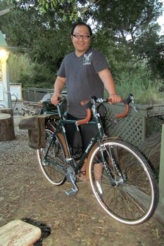 Chan's Surly LHT with Brooks Brick Lane panniers is one very stylish ride