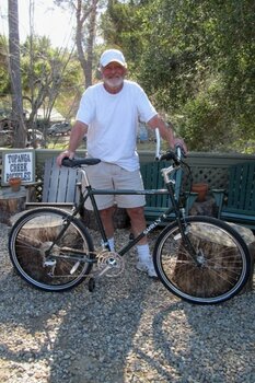 Joe enjoys his new custom Surly Long Haul Trucker