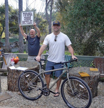 Danny is super happy to pick up his Tarnish Gray Surly Ogre