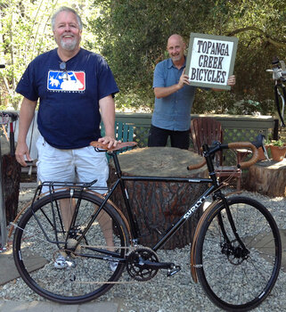 We built this amazing looking Surly Straggler based on Dan's own design with brown accents throughout