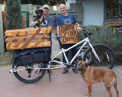 David wanted a Surly Big Fat Dummy with a carrier for his dog. We were up to the task.