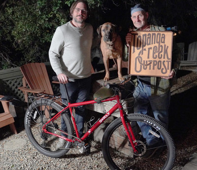 Clark's new Bridge Club is installed with a Bedrock Tank Bag and Surly Nice Rack