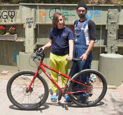 We love to get kids on bikes. The Bridge Club is a great bike for this kid.