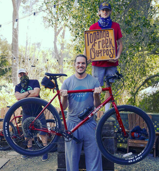 Great for both on and off-road, Sebastian will be having a ball on his new Surly Bridge Club in Grandma's Lipstick