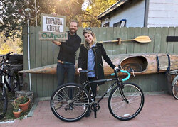 Natalie made a great color choice for the handlebar tape on her new Surly Disc Trucker