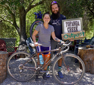 This Surly Cross Check was modified to fit Carrie just right