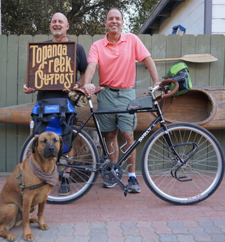 This custom Disc Trucker is the ideal touring bike for Mark. SON dynamo hub, custom wheels laced, all the fixins.