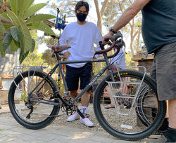 This Disc Trucker was customized to tackle some serious dirt with fully loaded panniers