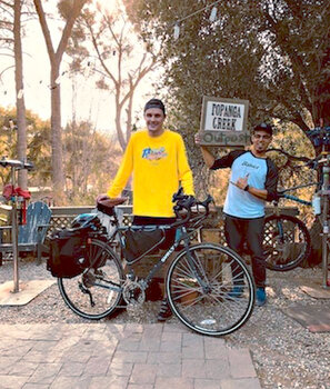 This is one fantastic Surly Disc Trucker for Charles with Brooks saddle and panniers