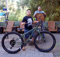 We love to see kids on mountain bikes! The Krampus will bring lots of fun to his life.