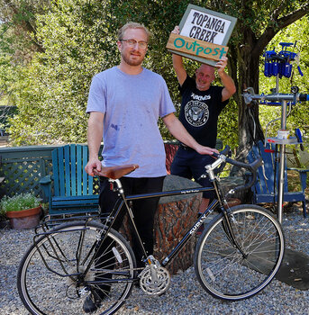 Martin is ready to start an adventure from San Francisco down to Los Angeles on his new Surly Long Haul Trucker