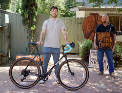 Gotta love that blue bar tape on the awesome black Surly Midnight Special