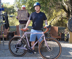 Nice Brooks saddle and bar tape combo on this beautiful Surly Midnight Special in Metallic Lilac for Eric