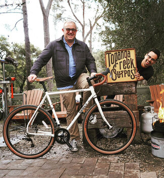 Michael has great taste accessorizing his new Surly Midnight Special