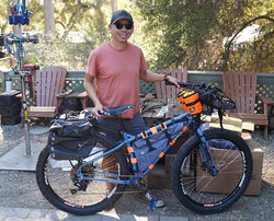 He is all set up for some serious bikepacking action with his new Ogre