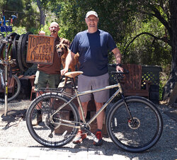 A Brooks saddle and Surly rear rack turn the Ogre into a serious commuter bike 