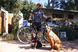 The new Surly Ogre Rover Brown named after our shop dog Rover, finds a new home with Dave.