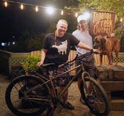 This Ogre with Jones Bar and Surly rack is the perfect commuter bike for her