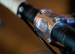 American-made Paul stem on Hunter's Surly Pack Rat is a real beauty