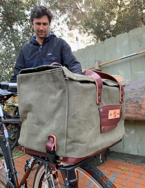 We custom-made a canvas bag for Nic's Pack Rat