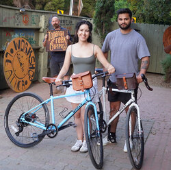 A pair of Surly Preambles with our TCO leather handlebars