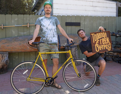Max has been a customer since we were in Hollywood. He's picking up a Surly Steamroller.