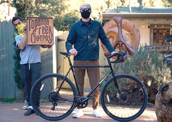 Under the mask, this guy is super excited to ride the new Straggler