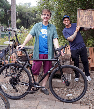 After lots of research, he finally found the perfect bike - the Surly Straggler