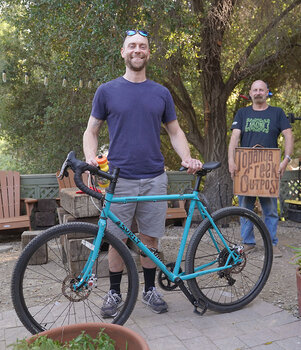 Chris is all smiles to pick up his new Straggler