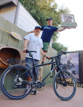 Here's one amazing custom Surly Troll with SON dynamo hub and lights for Scott