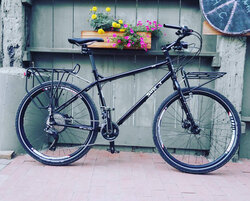 Another look at Scott's custom Surly Troll. He's ready for some serious touring.