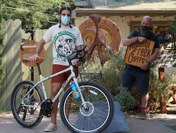 Michael's new Surly Troll looks fantastic with a few add-ons like Brooks saddle and front rack