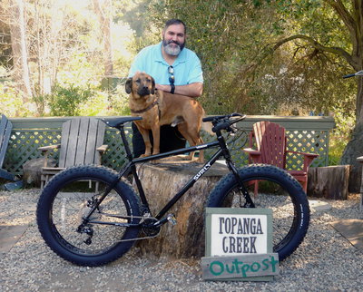 Anthony picks up his super fun Surly Wednesday. This bike will go anywhere he wants to go.