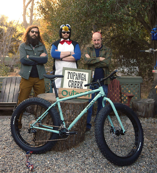 Captain Penguin's new ride, a Surly Wednesday. What a lucky guy.