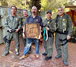 The Malibu Search and Rescue Team is a unit of the Los Angeles County Sheriff's Department. We are so grateful for their services.