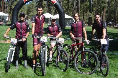 Team posing at the 24 Hours of Adrenalin Race in Hurkey Creek