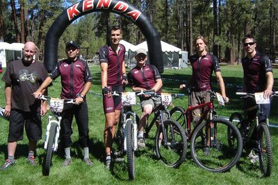 Team posing at the 24 Hours of Adrenalin Race in Hurkey Creek