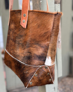 One of the coolest looking hair-on-hide tote bags